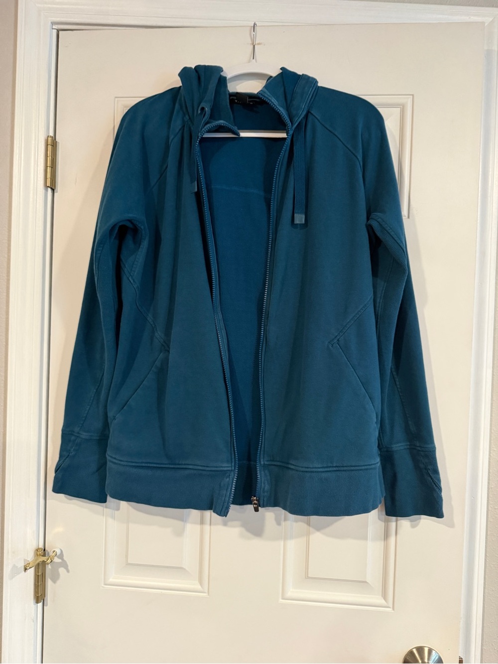 Athleta Triumph Full-Zip Hooded Jacket (color: teal)